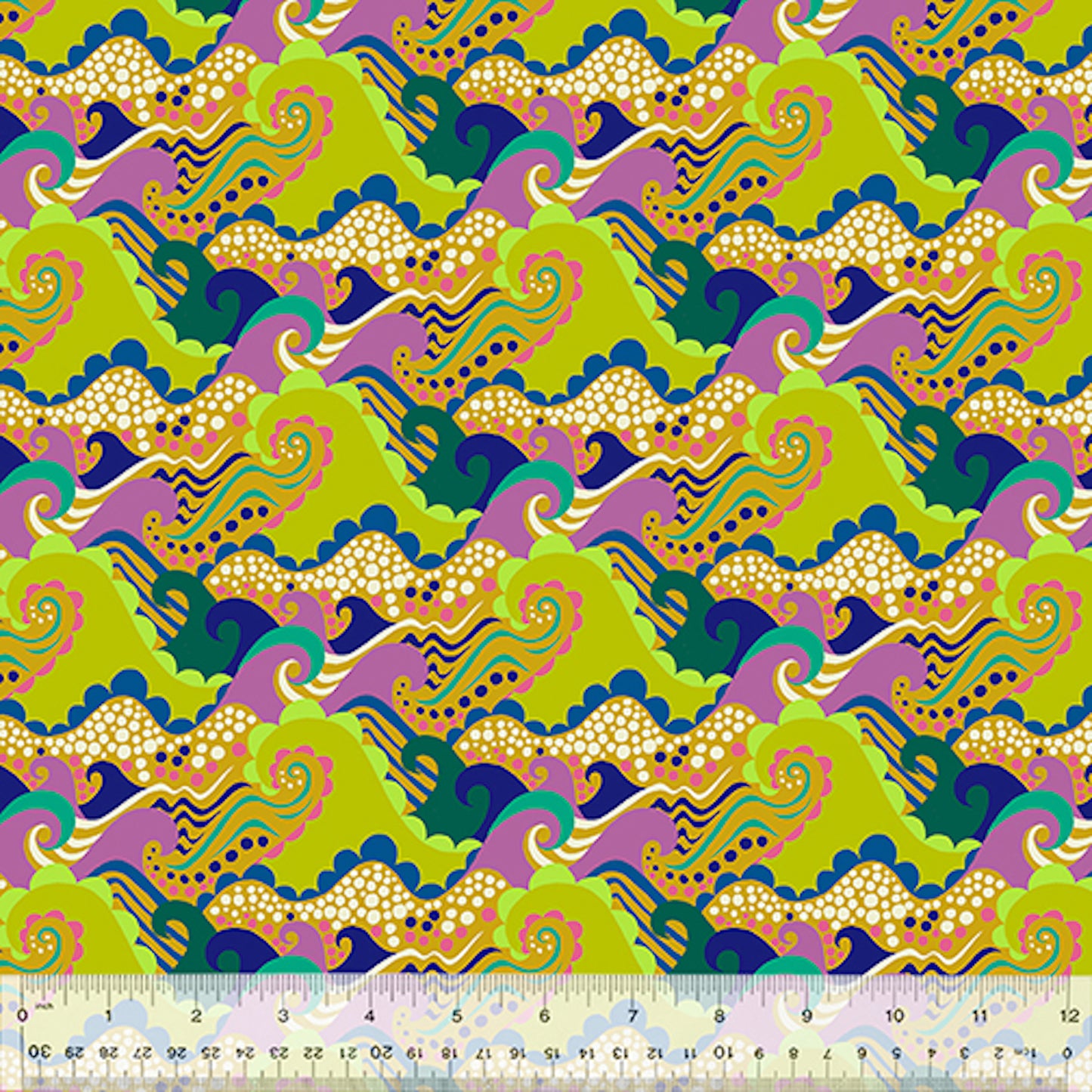 Atlantis- Chartreuse Sea Spray by Sally Kelly