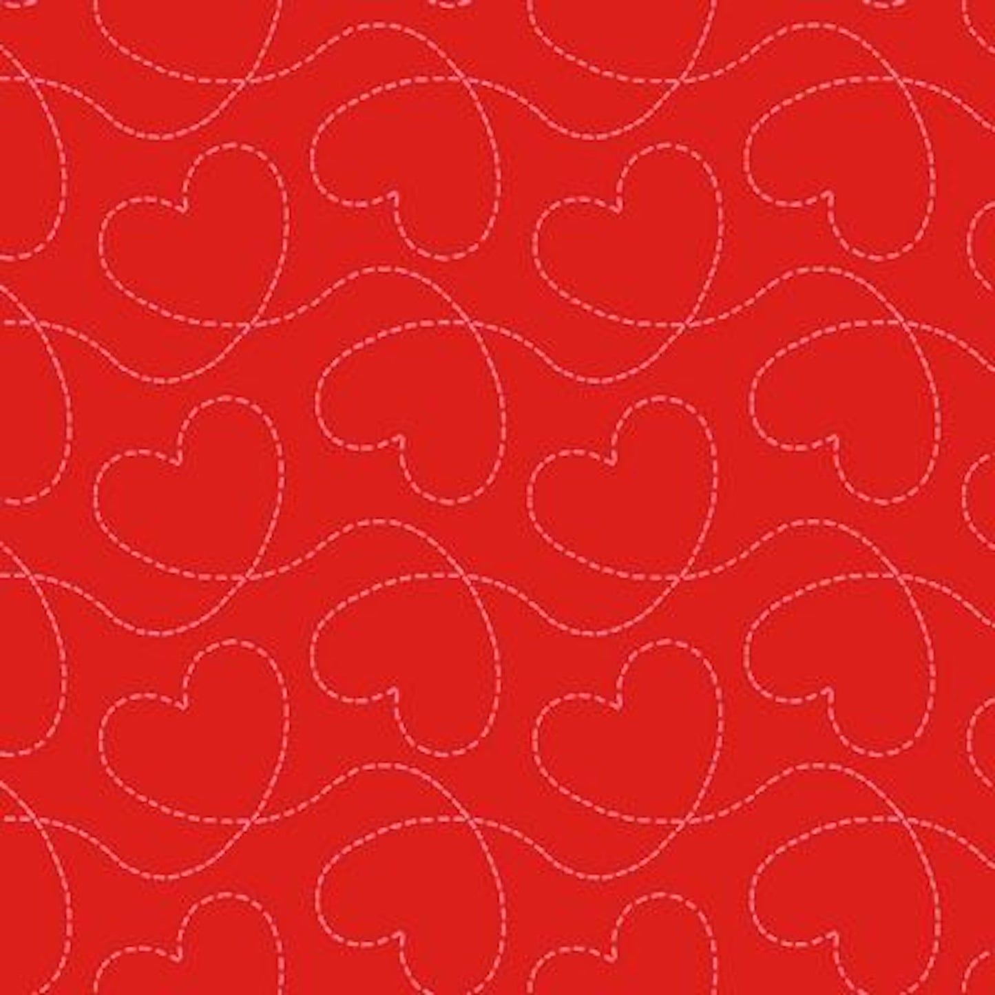 Be Mine- Red Stitched Hearts
