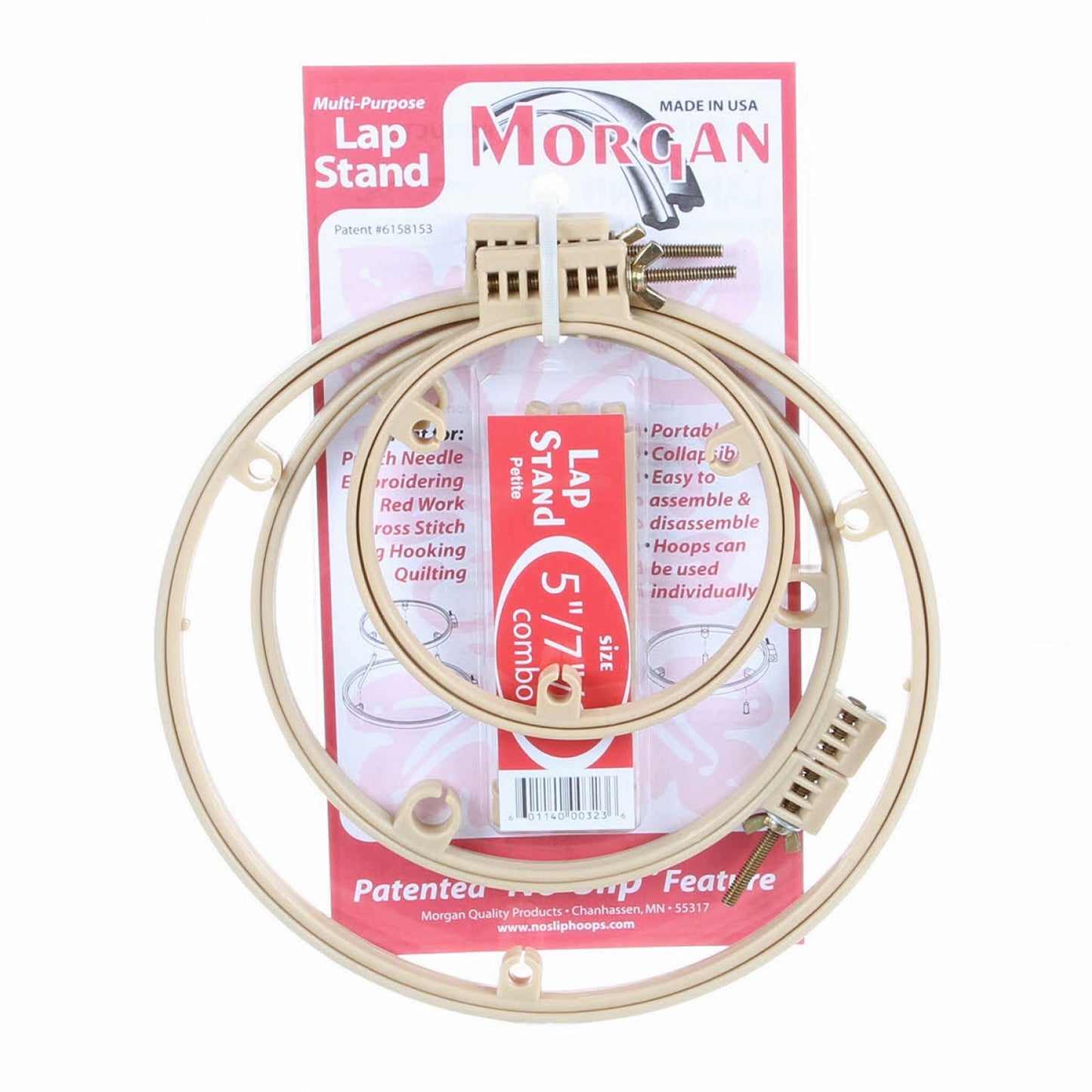 Morgan Lap Stand - 5"/7"/9" No Slip Embroidery Hoops