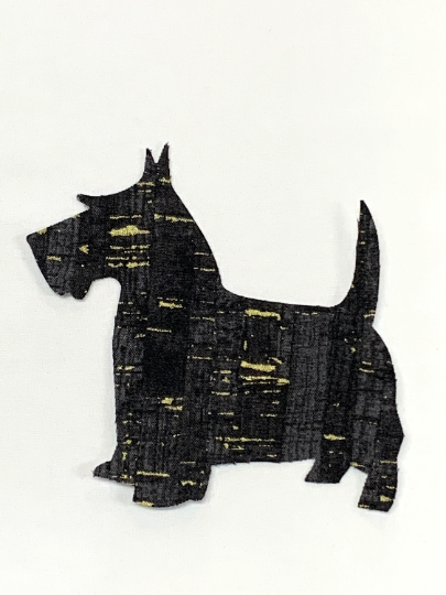 12 Precision Die Cut Scottie Dog Appliques