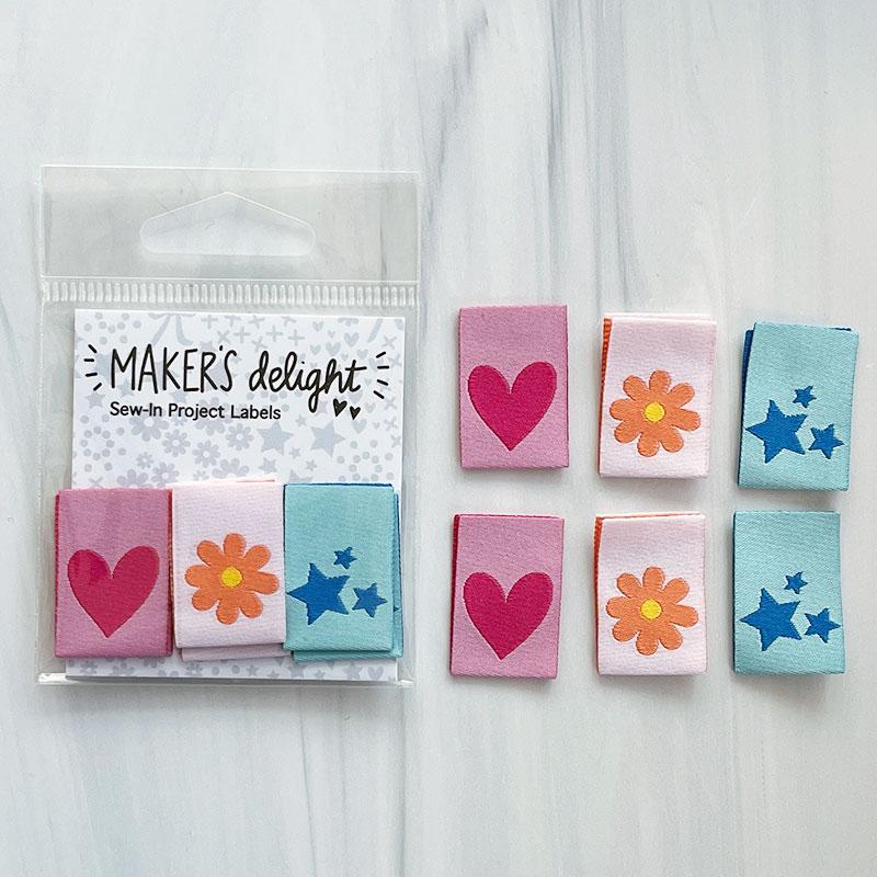 Maker's Delight Icons Woven Quilt Labels: 6pc
