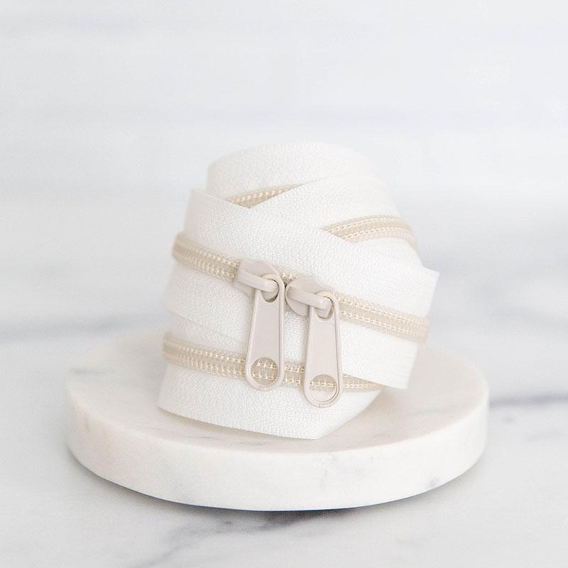 Porcelain 30" Zipper- White