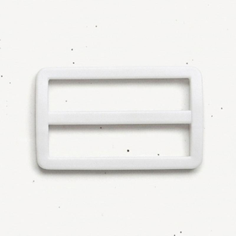 Tri Glide Slider Buckle 1.5"- White: 2Pcs