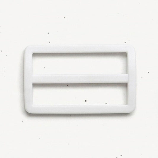 Tri Glide Slider Buckle 1.5"- White: 2Pcs