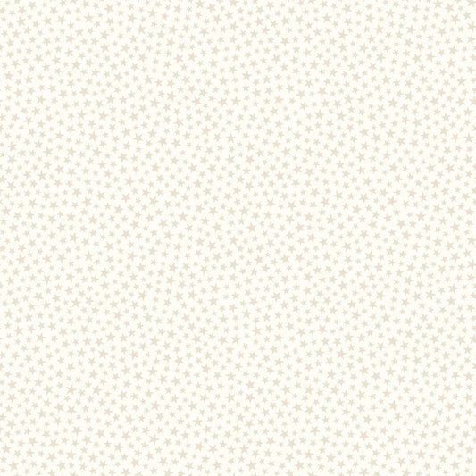 Star Spangled Beauty- Soft White Sparkle Stars: Sold by the 1/2 yard