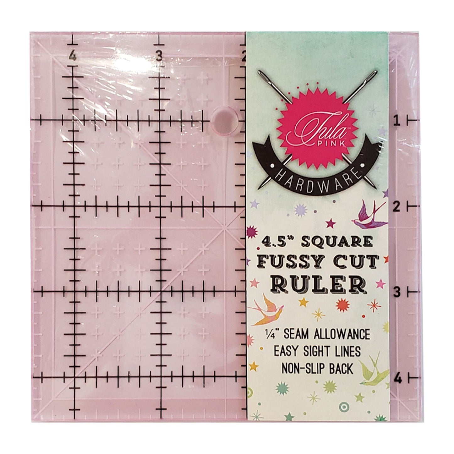 Tula Pink 4.5" Square Non Slip Unicorn Ruler