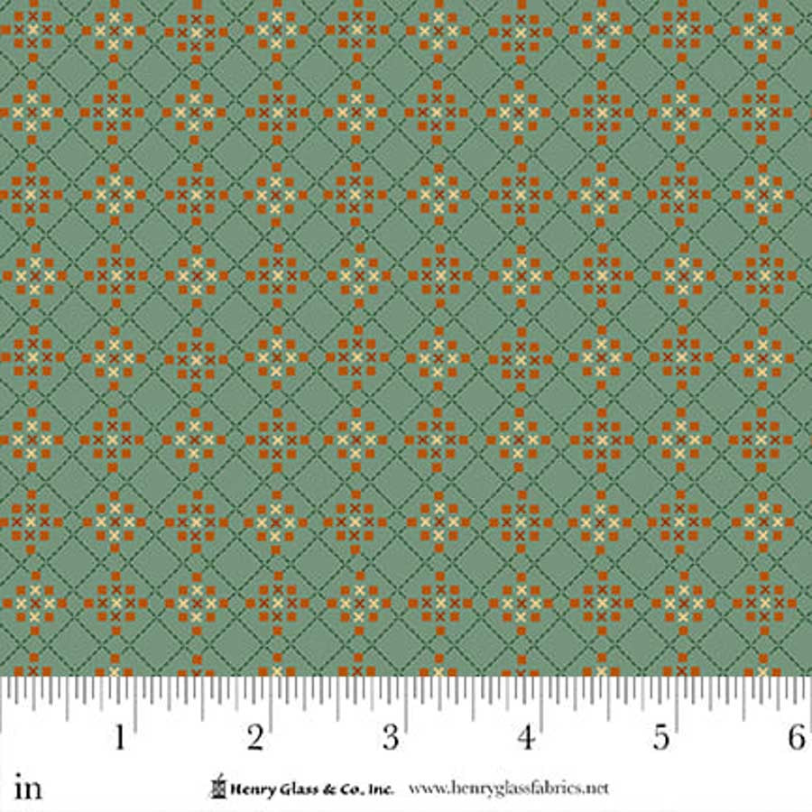 Flower Pot- Turquoise Garden Trellis: Sold by the 1/2 yard