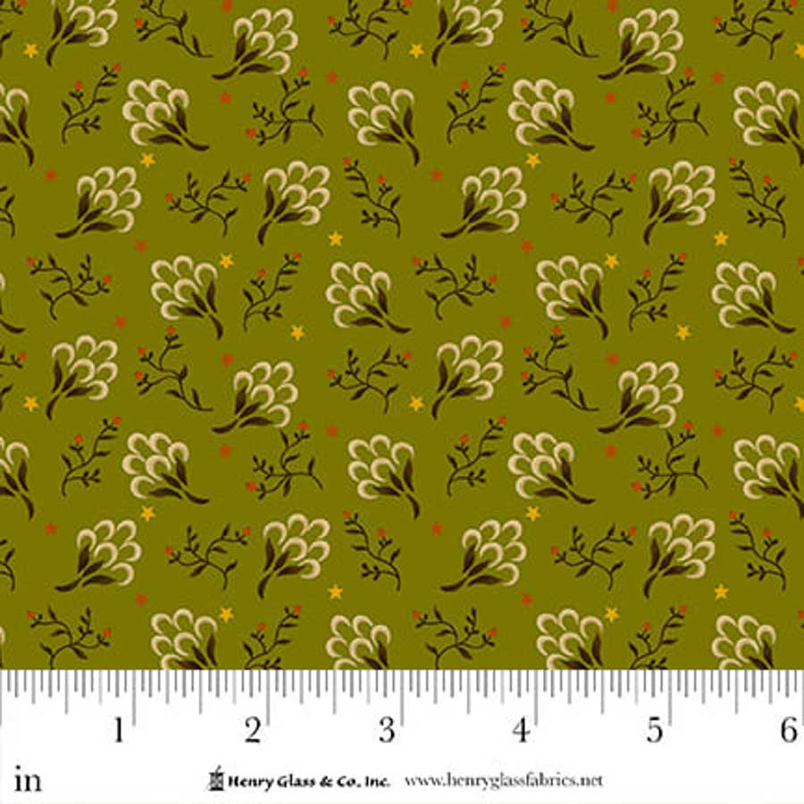 Flower Pot Prints- Green Clover Patch: Sold by the 1/2 yard