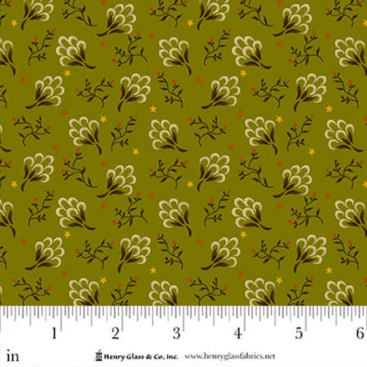 Flower Pot Prints- Green Clover Patch: Sold by the 1/2 yard