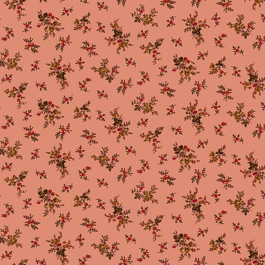 Scrap Basket Favorites- Pink Vintage Floral: Sold by the 1/2 yard