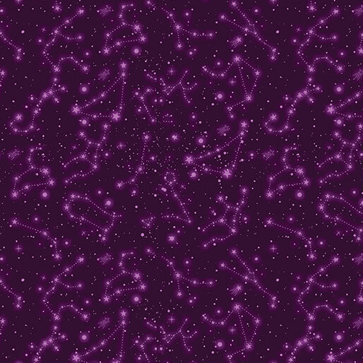 Celestial Skies- Plum Pearlescent It's in the Stars: Sold By The 1/2 yard
