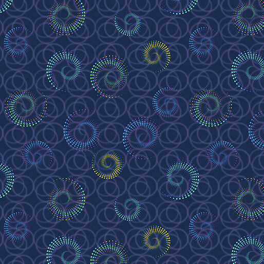 Celestial Skies- Twilight Pearlescent Spiral Shower: Sold By The 1/2 yard