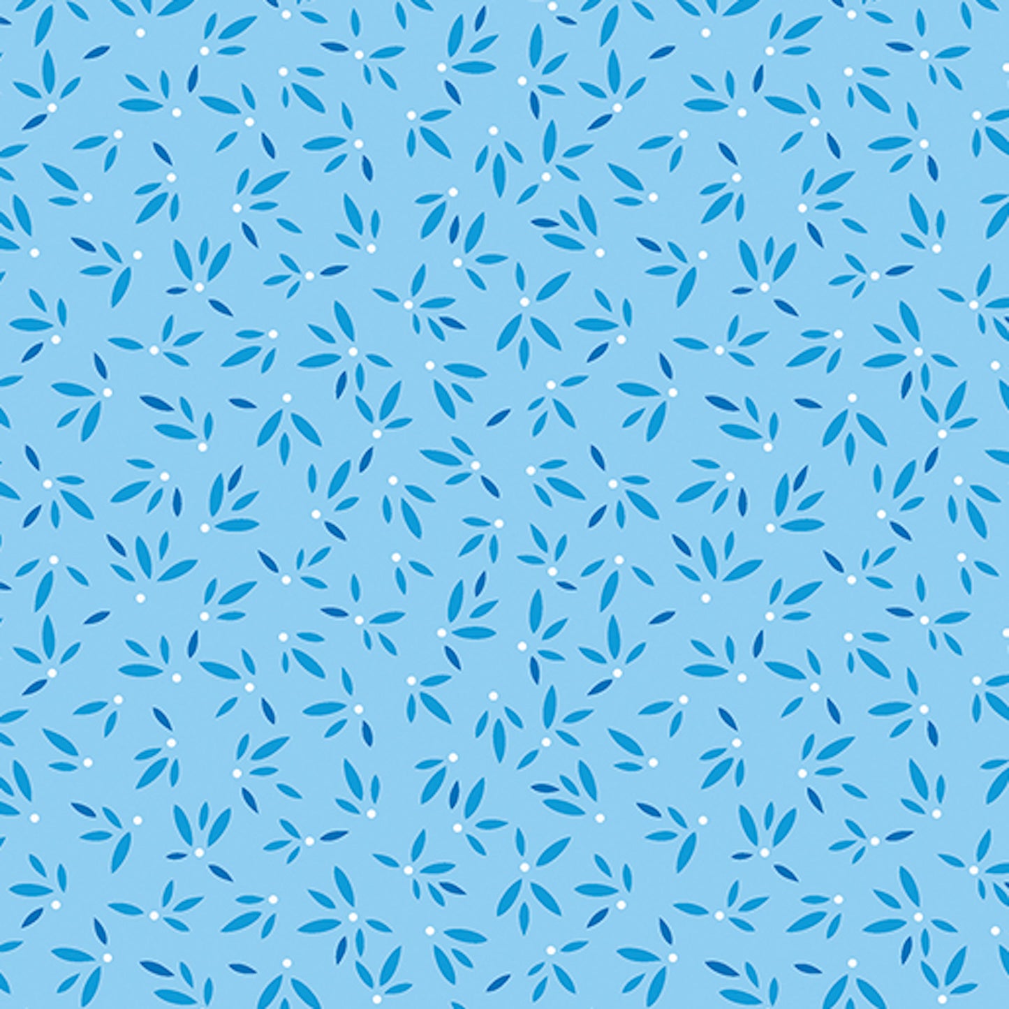 Flora and Fauna, Midnight- Sky Leaves: Sold By The 1/2 Yard