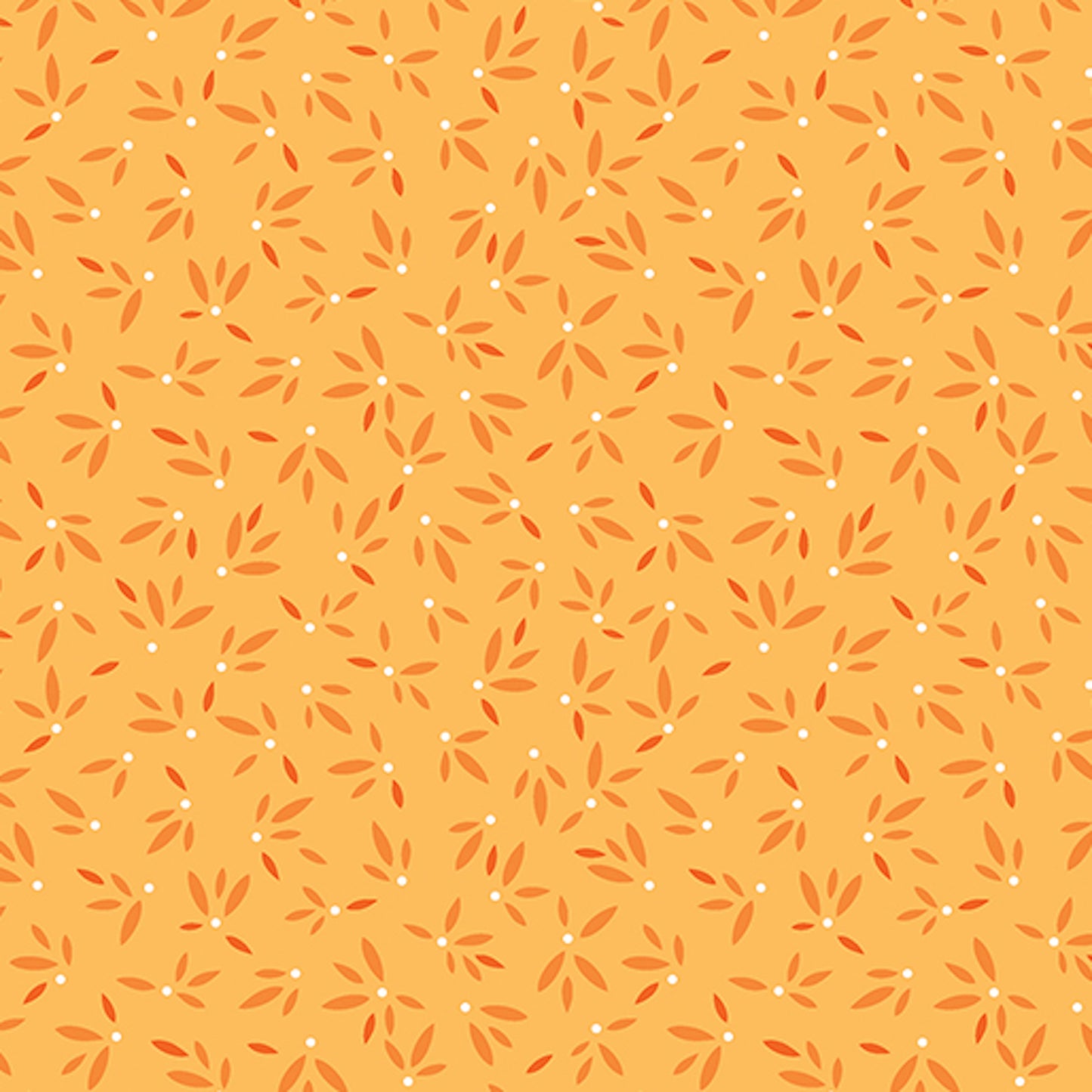 Flora and Fauna, Midnight- Honey Leaves: Sold By The 1/2 Yard