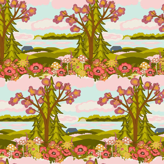 Camp Kitschy Lala- Autumn Echo: Sold by the 1/2 yard