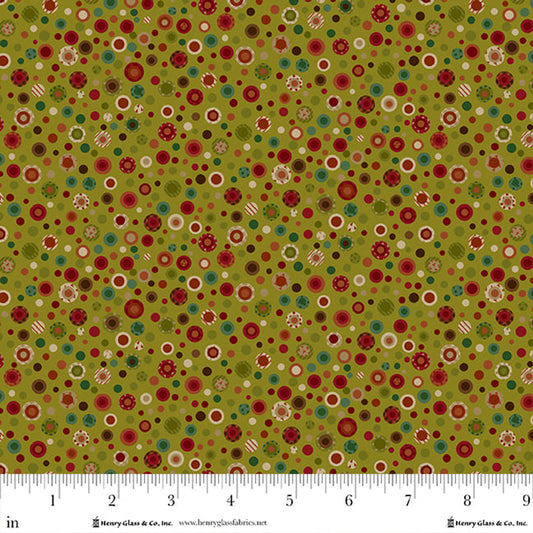 Pennyberry Farm- Med Green Pennyberries: Sold by the 1/2 yard