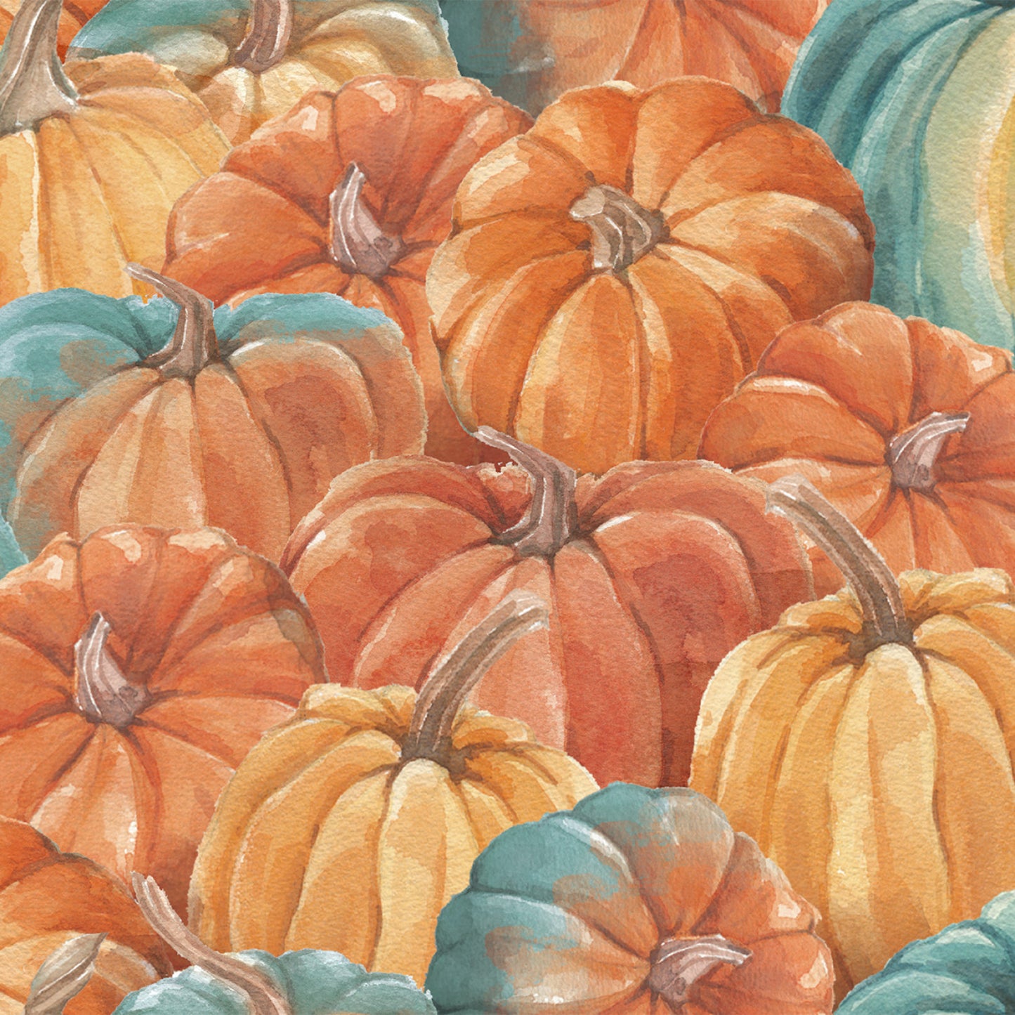 Pumpkin Please- Orange Gourd Gather: Sold by the 1/2 yard