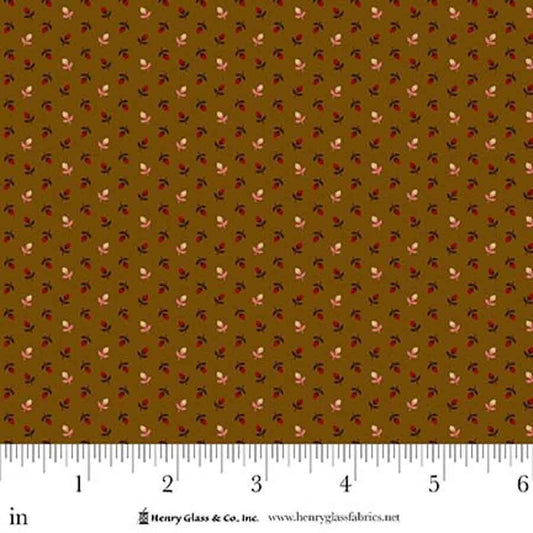Love Struck- Brown Tulip Toss: Sold by the 1/2 yard