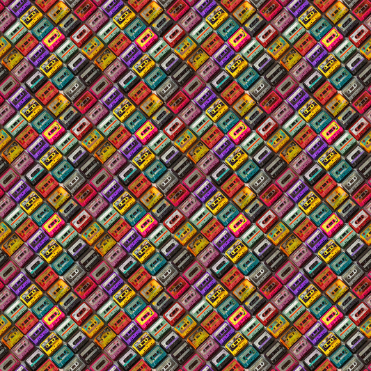 Play That Donkey Music- Multi Mixtape Mule: Sold by the 1/2 yard