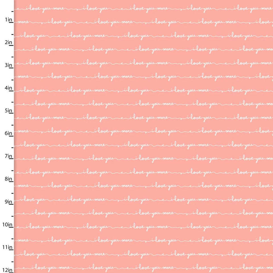 Let's Celebrate, Pop the Bubbly- Coral I Love You More: Sold by the 1/2 yard