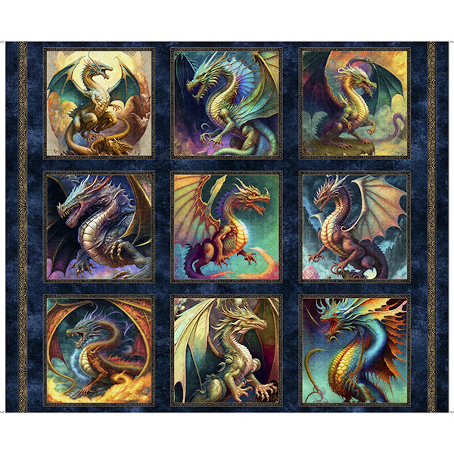 Dragon Fyre- Large Dragon Picture Patches: Sold by the panel.