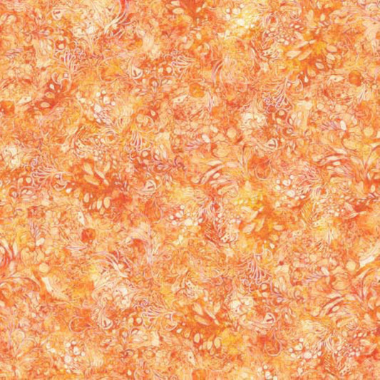 Atlantis- Orange Abstract Blender: Sold by the 1\2 yard