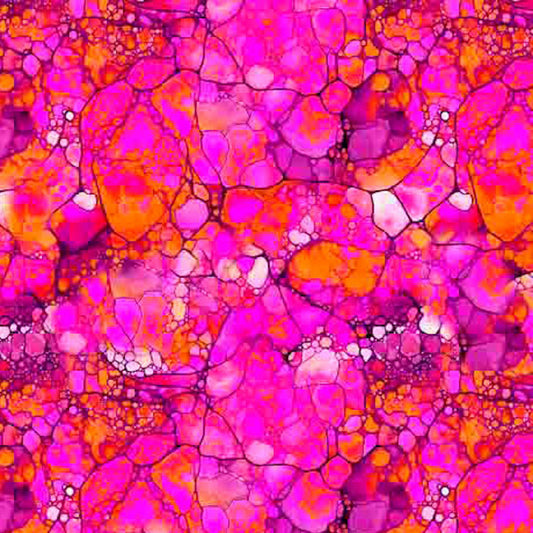Night Flight- Pink Mosaic: Sold by the 1/2 yard