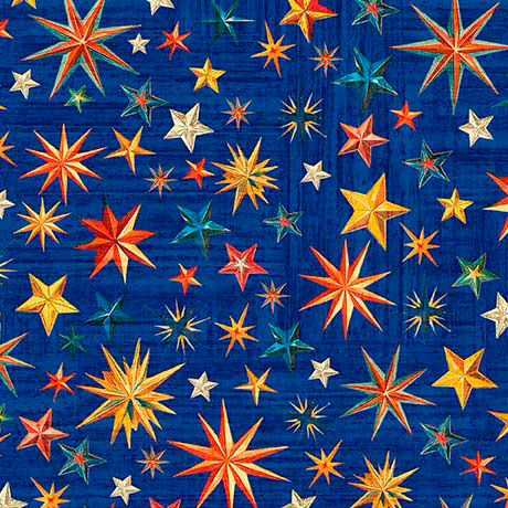 Yippie Ki Yay! Royal Stars: Sold by the 1/2 yard