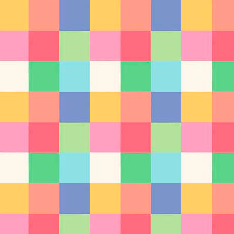 Purrty Plants & Cats- Multi Check: Sold by the 1/2 yard