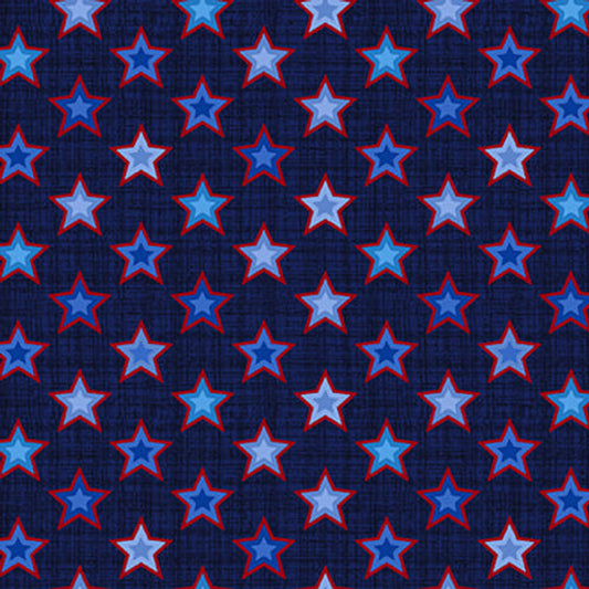 Liberty Hill- Navy Stars: Sold by the 1/2 Yard