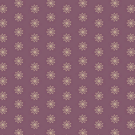 Feelin' Fallish- Purple Flower Geo: Sold by the 1/2 yard