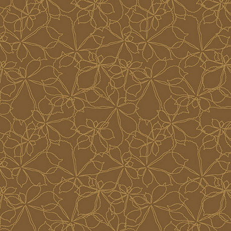 Feelin' Fallish- Brown Scribble Sketch: Sold by the 1/2 yard