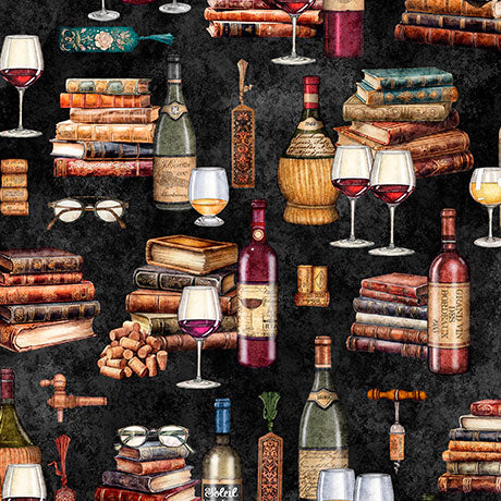 Book Club- Black Wine & Books: Sold by the 1/2 yard