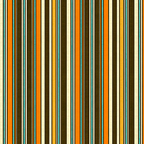 Patchouli Prints- Chocolate Stripe: Sold by the 1/2 yard