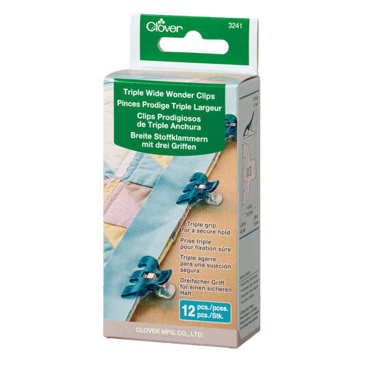 Triple Wide Wonder Clips: 12 pcs