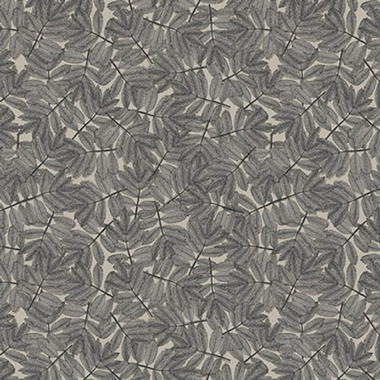 Nature's Whisper- Gray Allover Leaf: Sold by the 1/2 yard