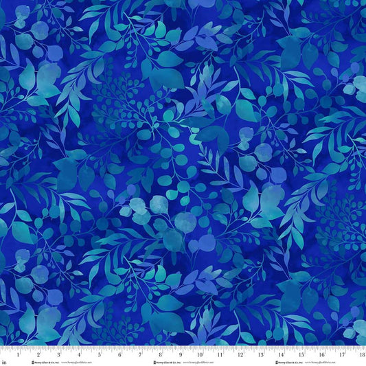 Blissful Blooms- Royal Fern & Foliage: Sold by the 1/2 yard