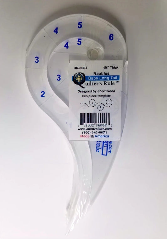 Quilter's Rule Nautilus Long Tail Ruler Set 1/4" thick