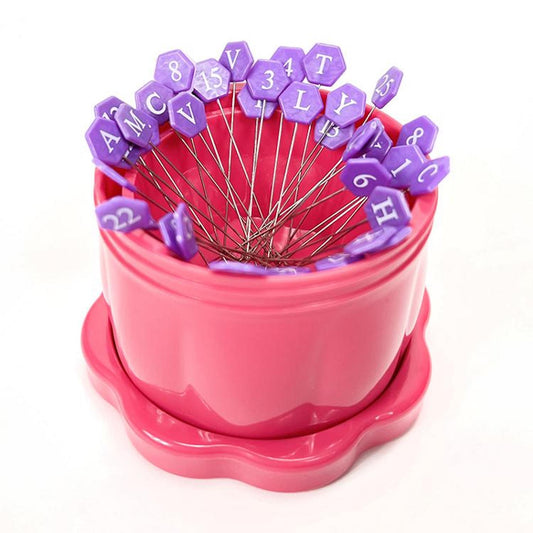 The Gypsy Quilter Magnetic Pin Cup- Fuchsia