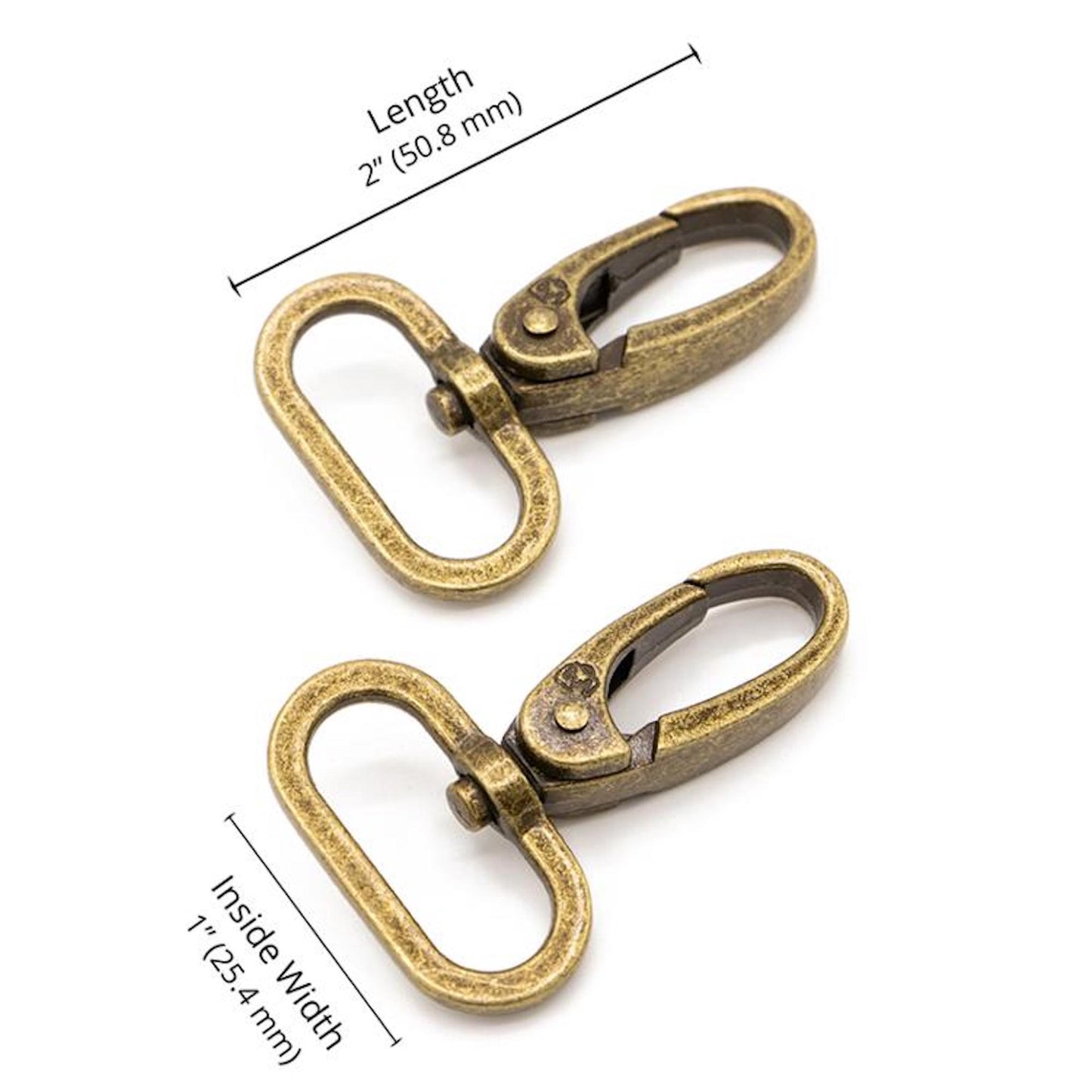 Swivel Hook 1" Antique Brass: 2Pcs