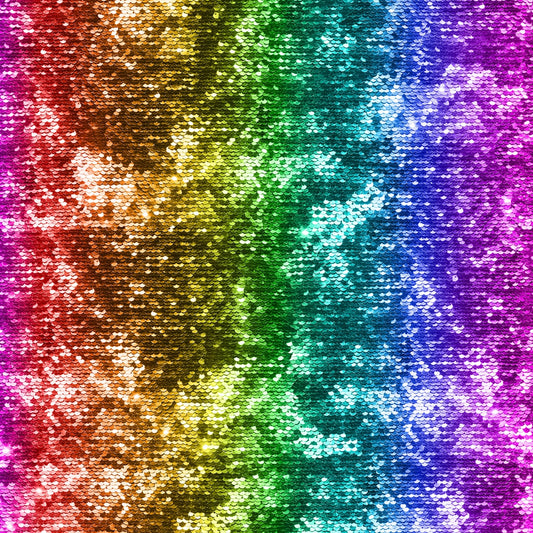 Rainbow- Rainbow Sequins 108" Wide Back- 3 Yard Cut