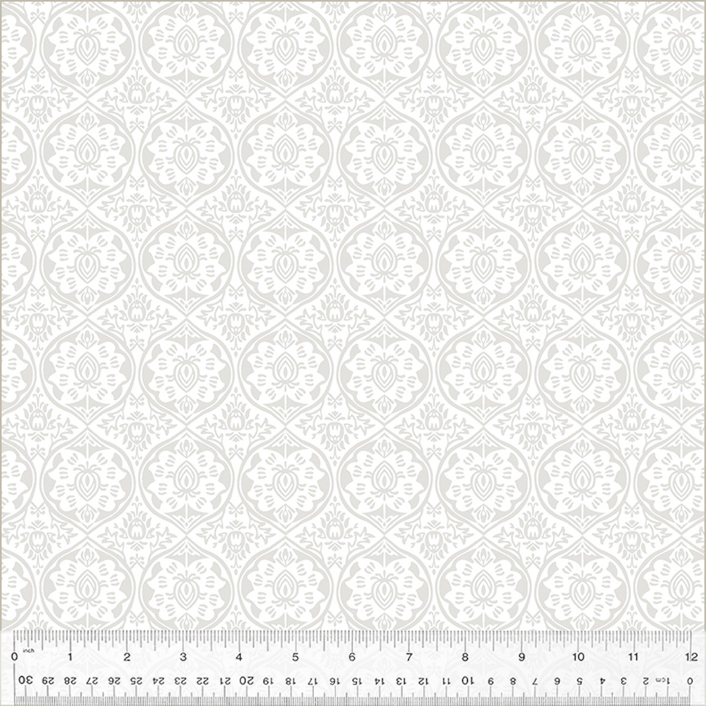 Icing- White on White Damask: Sold by the 1/2 Yard