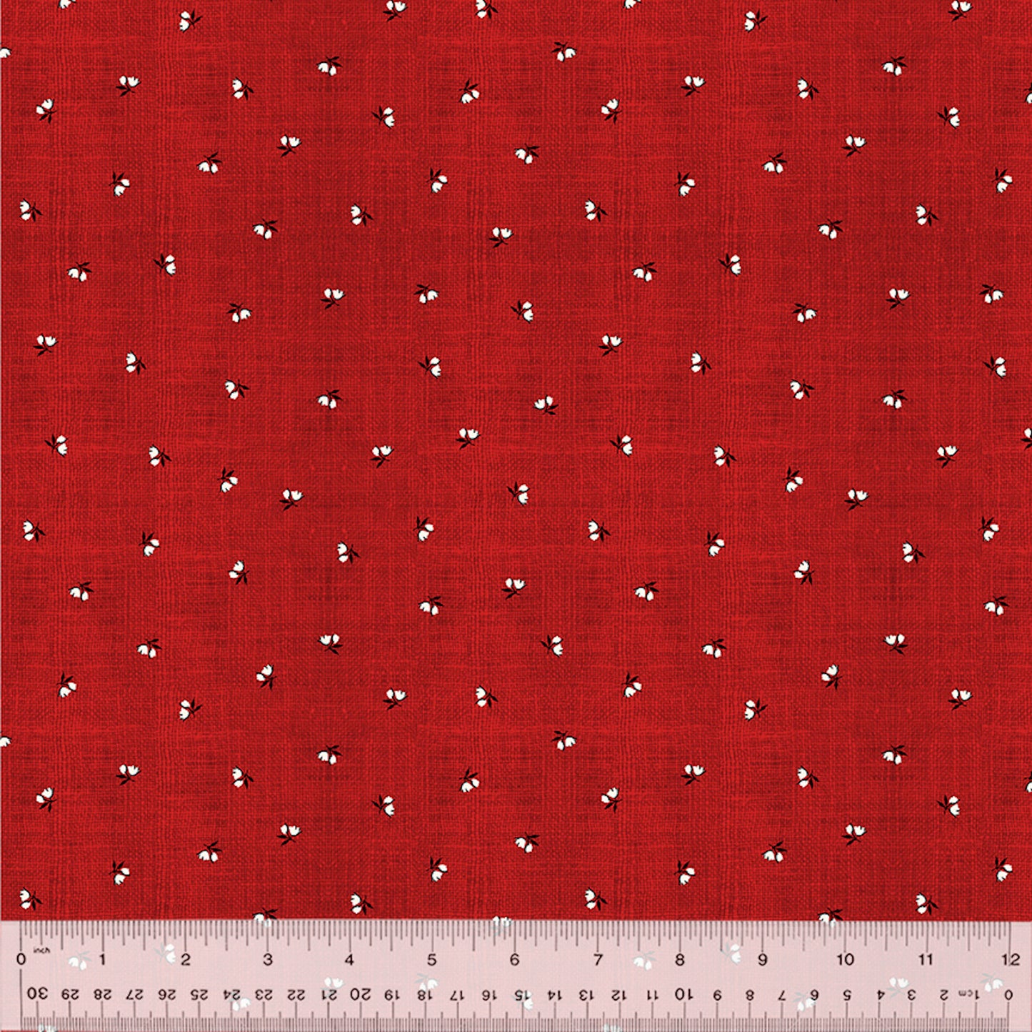 Sable & Scarlet- Red Buds: Sold by the 1/2 Yard