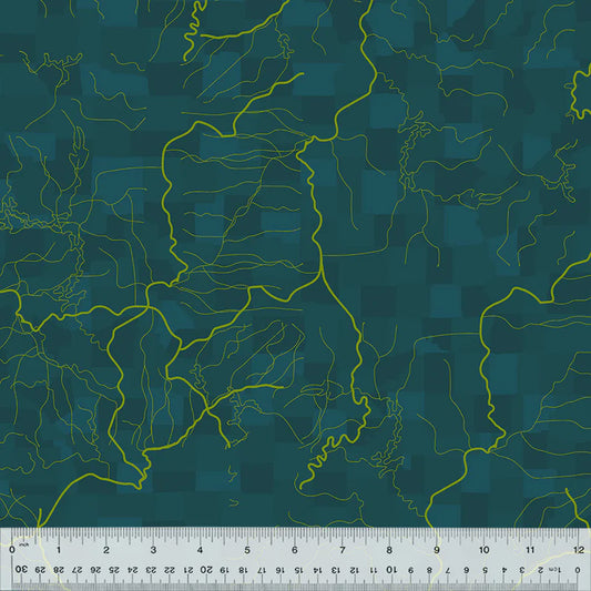 All Missouri Shop Hop 2025- Blue Flowing Rivers: Sold by the 1/2 yard. PREORDER