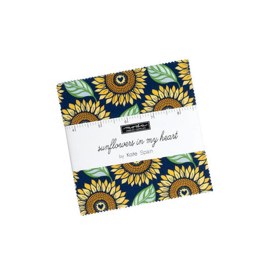 Sunflowers In My Heart- 42 Piece Charm Pack