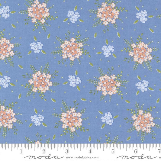 Peachy Keen- Blooming Florals Blue