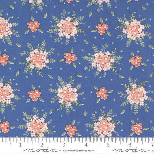 Peachy Keen- Blooming Florals Cobalt