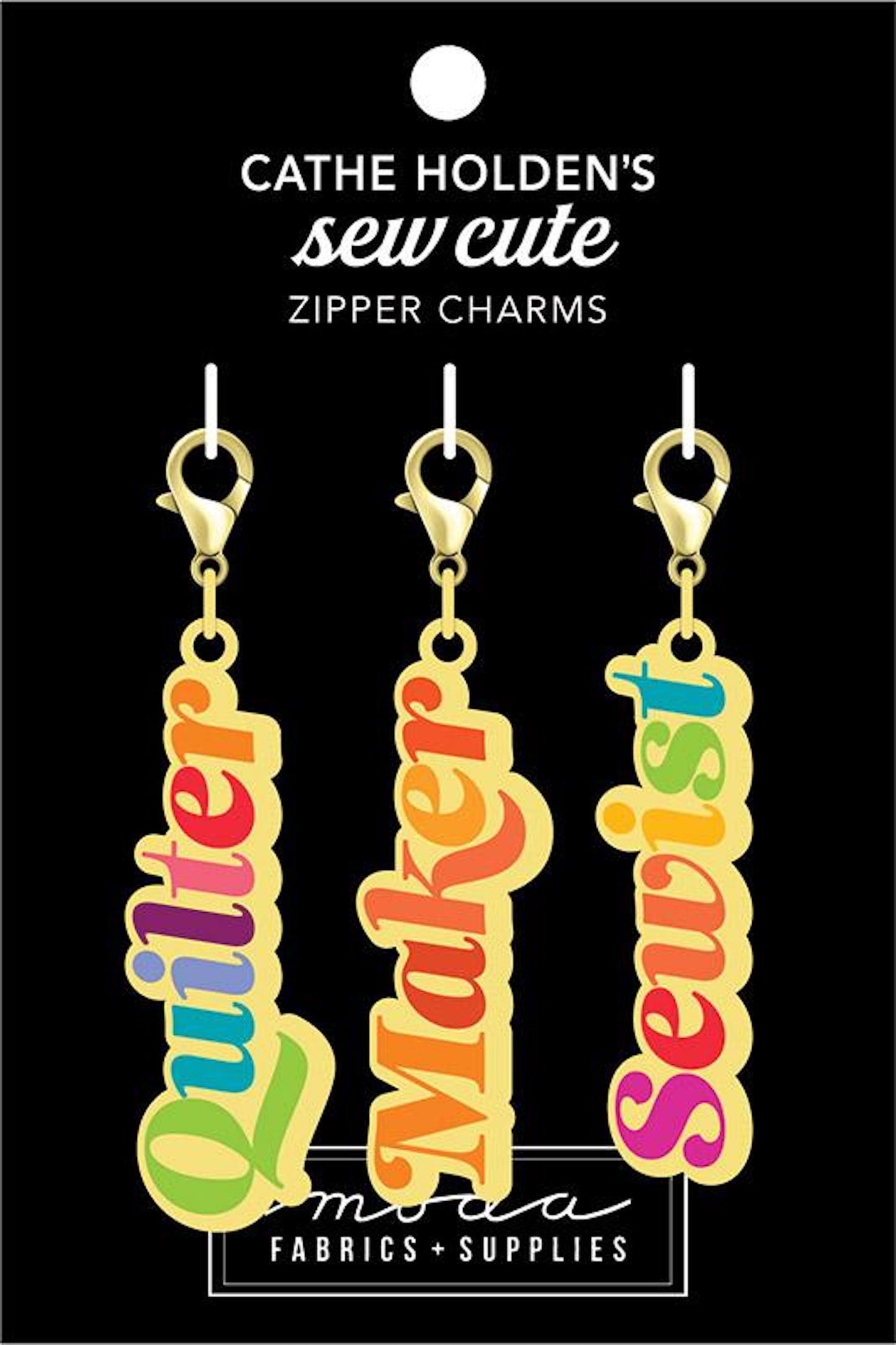 Words Sew Cute Zipper Pulls 3CT