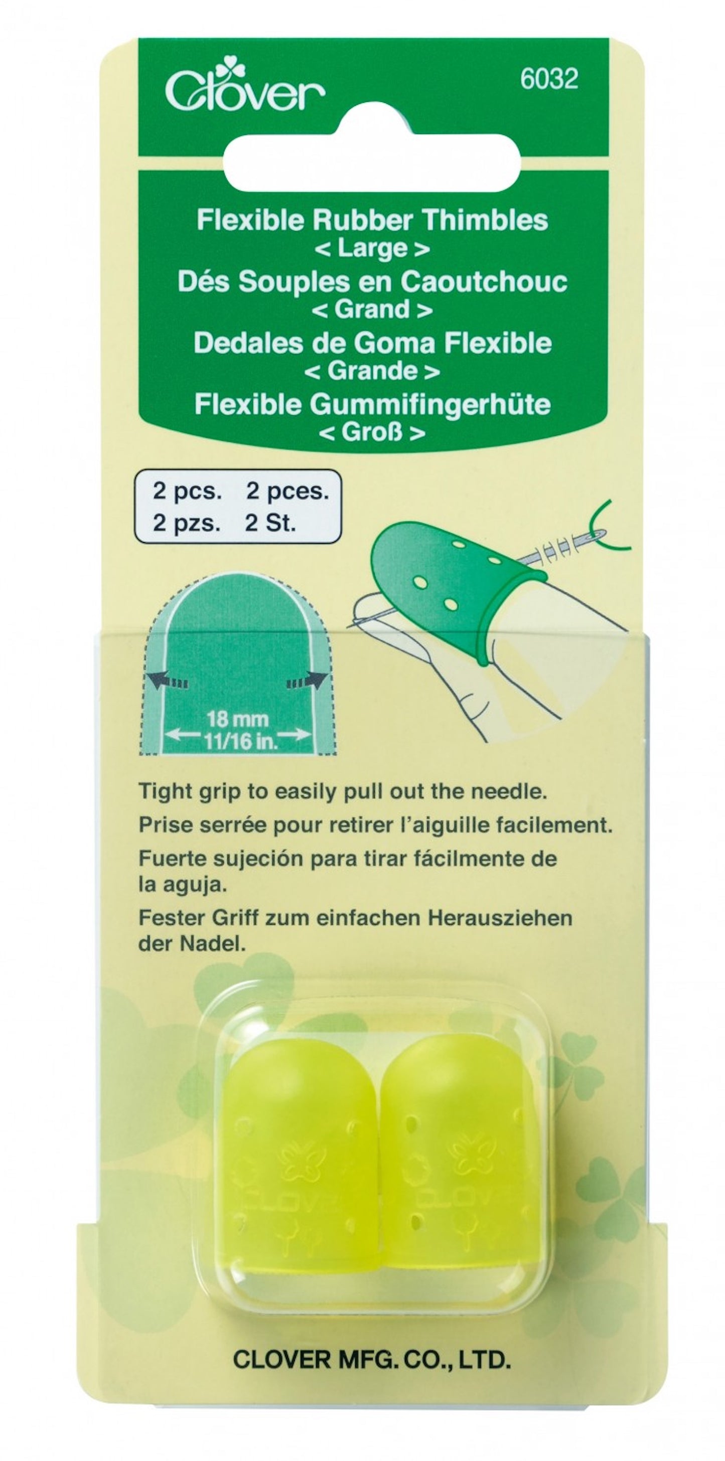 Flexible Rubber Thimbles Large