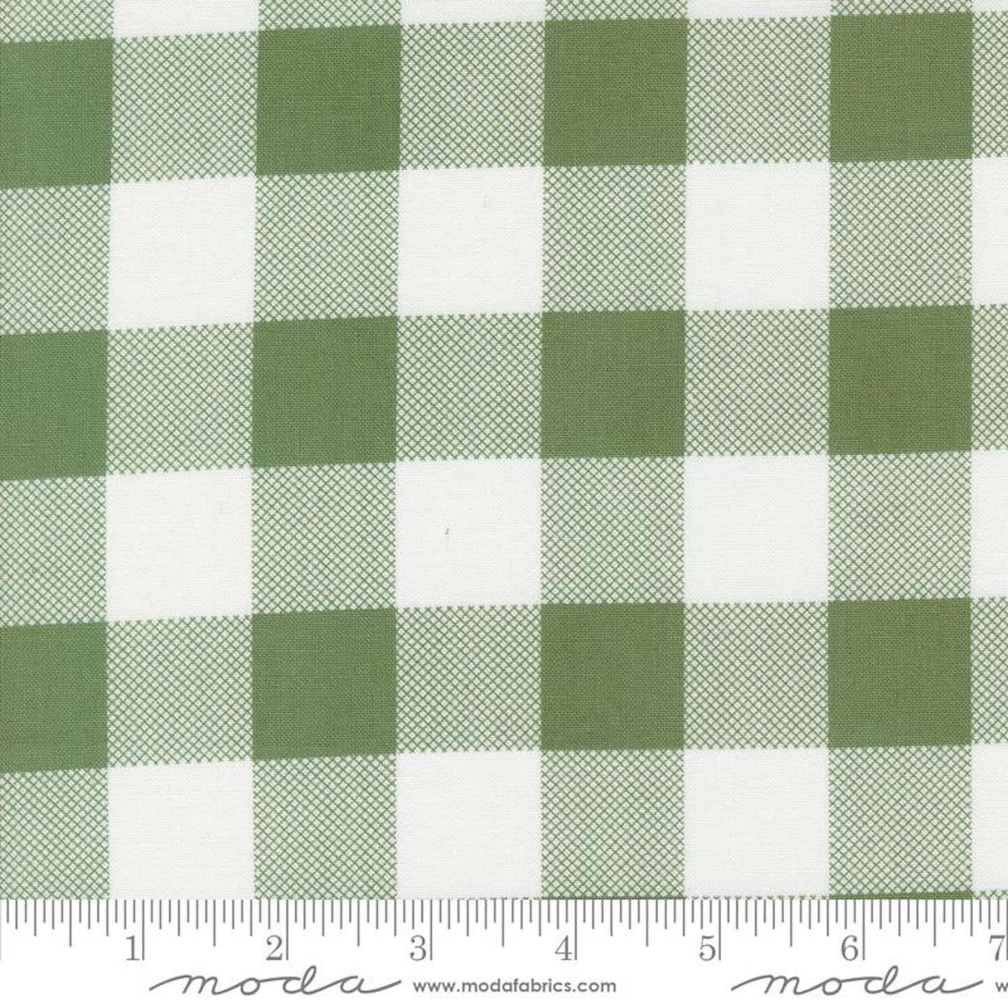 Starberry- Green Check: Sold By The 1/2 Yard